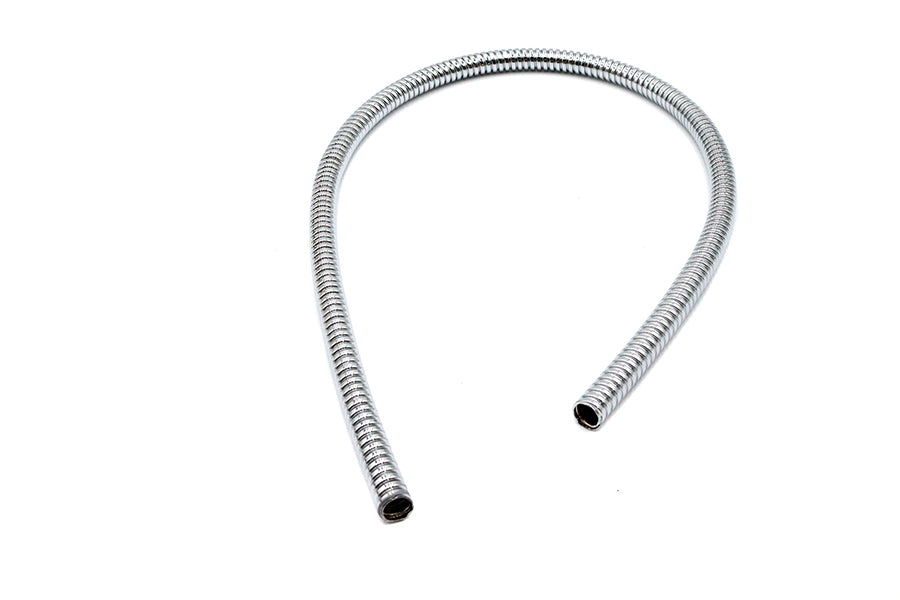 V-Twin Chrome Metal Hose Cover - Durable Protective Sleeve for Oil Lines