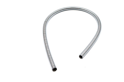 V-Twin Chrome Metal Hose Cover - Durable Protective Sleeve for Oil Lines
