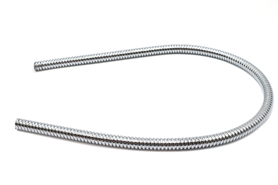 V-Twin Chrome Metal Hose Cover - Durable Protective Sleeve for Oil Lines