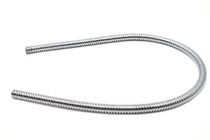 V-Twin Chrome Metal Hose Cover - Durable Protective Sleeve for Oil Lines