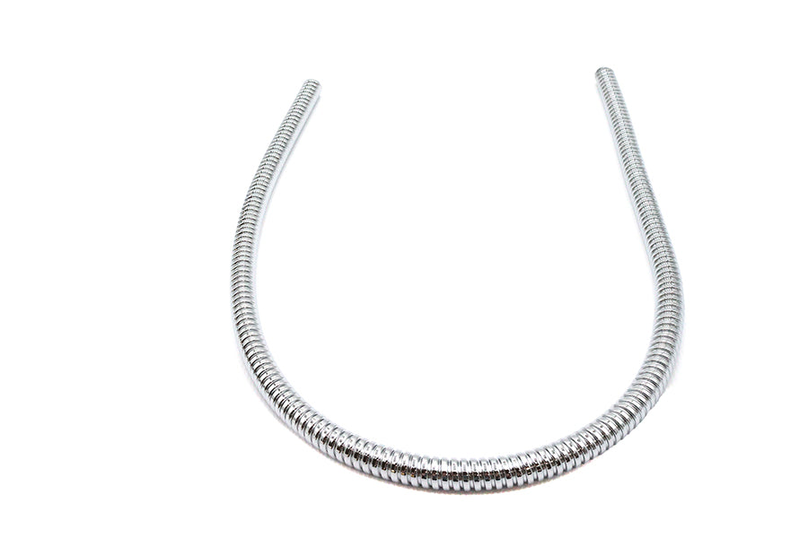 V-Twin Chrome Metal Hose Cover - Durable Protective Sleeve for Oil Lines