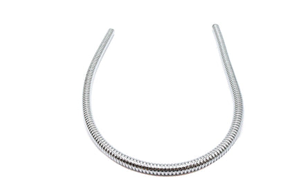 V-Twin Chrome Metal Hose Cover - Durable Protective Sleeve for Oil Lines