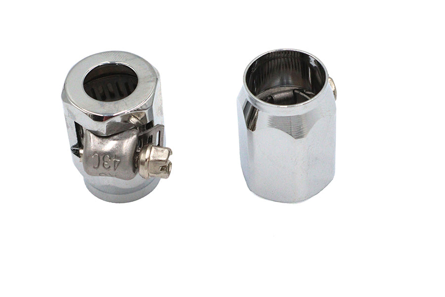 Wyatt Gatling Hex Chrome Econo Seal Hose End for 3/8 Inch Rubber Hose
