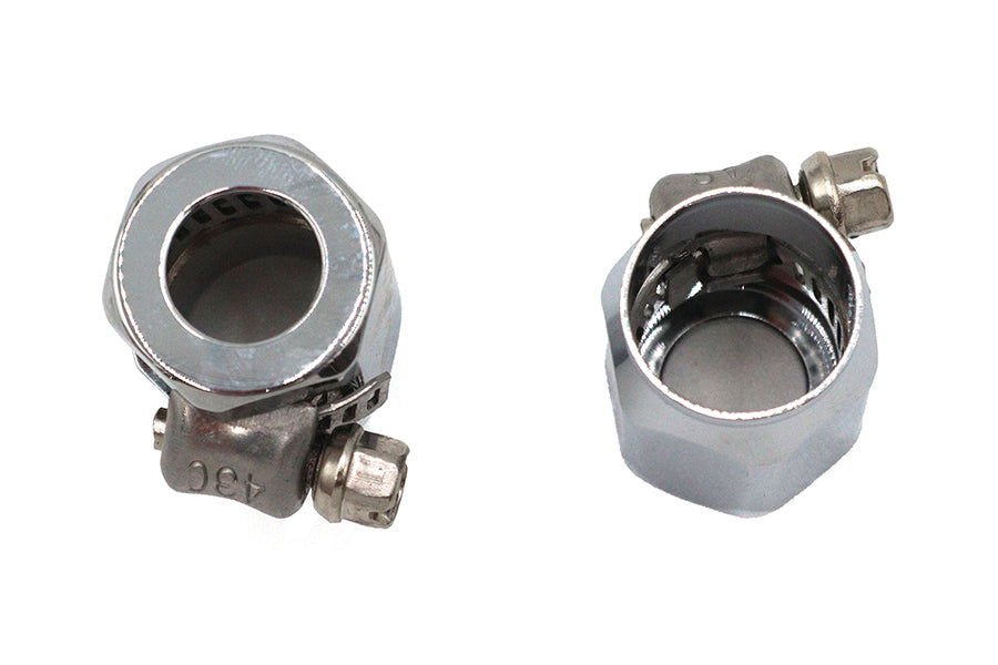 Wyatt Gatling Hex Chrome Econo Seal Hose End for 3/8 Inch Rubber Hose