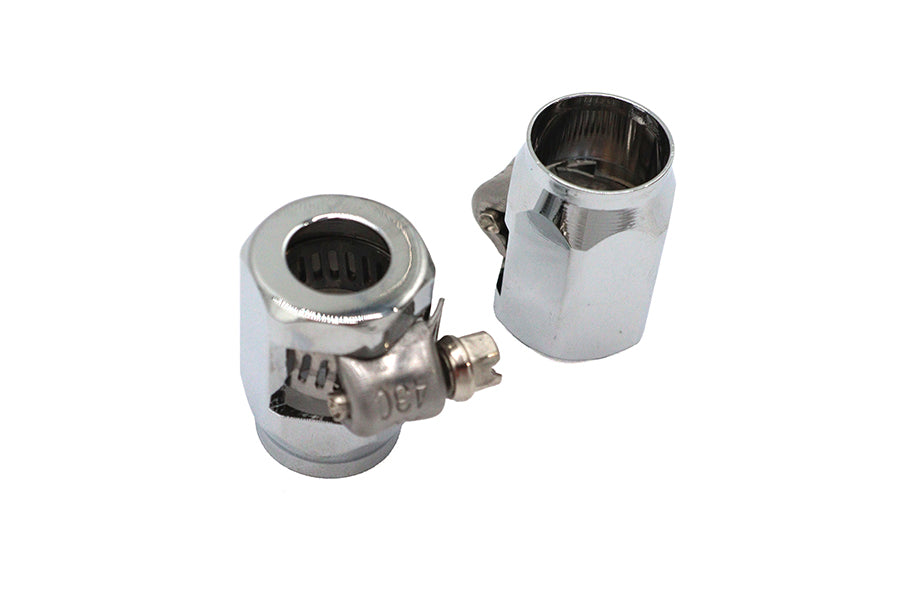 Wyatt Gatling Hex Chrome Econo Seal Hose End for 3/8 Inch Rubber Hose