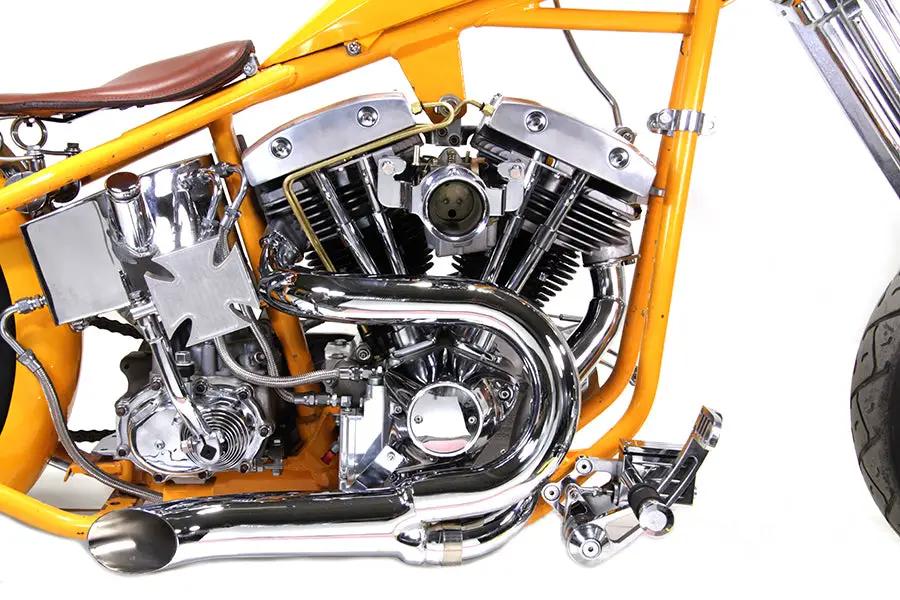 Wyatt Gatling Rocker Box Line Kit for Harley Davidson FL (1966-1975) with 6mm Brass Tubes and Hex Fitting by Wyatt Gatling