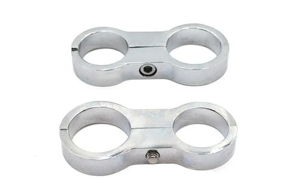 Wyatt Gatling Chrome Billet Oil Cooler Clamp Set – 1-1/8 inch Diameter Mounting for Frame Tubes by Wyatt Gatling