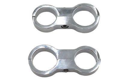 Wyatt Gatling Chrome Billet Oil Cooler Clamp Set – 1-1/8 inch Diameter Mounting for Frame Tubes by Wyatt Gatling