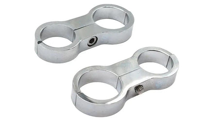 Wyatt Gatling Chrome Billet Oil Cooler Clamp Set – 1-1/8 inch Diameter Mounting for Frame Tubes by Wyatt Gatling