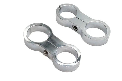 Wyatt Gatling Chrome Billet Oil Cooler Clamp Set – 1-1/8 inch Diameter Mounting for Frame Tubes by Wyatt Gatling
