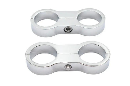 Wyatt Gatling Chrome Billet Oil Cooler Clamp Set for 1-1/8 Inch Diameter Oil Coolers by Wyatt Gatling