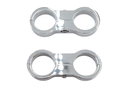 Wyatt Gatling Chrome Billet Oil Cooler Clamp Set for 1-1/8 Inch Diameter Oil Coolers by Wyatt Gatling