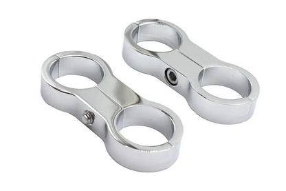 Wyatt Gatling Chrome Billet Oil Cooler Clamp Set for 1-1/8 Inch Diameter Oil Coolers by Wyatt Gatling