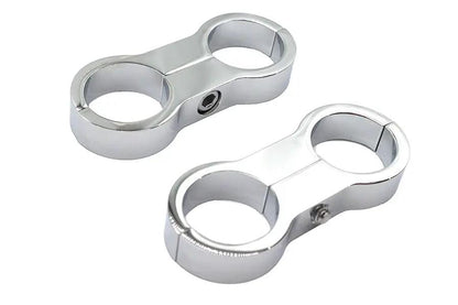 Wyatt Gatling Chrome Billet Oil Cooler Clamp Set for 1-1/8 Inch Diameter Oil Coolers by Wyatt Gatling