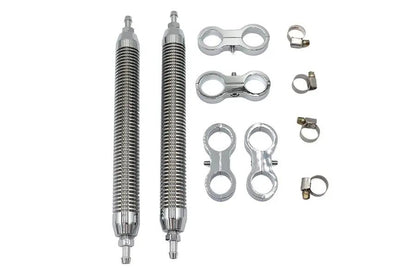 Wyatt Gatling Oil Cooler Set Twin Style Billet Chrome - 1-1/8 inch Canisters for Custom Motorcycle Cooling by Wyatt Gatling