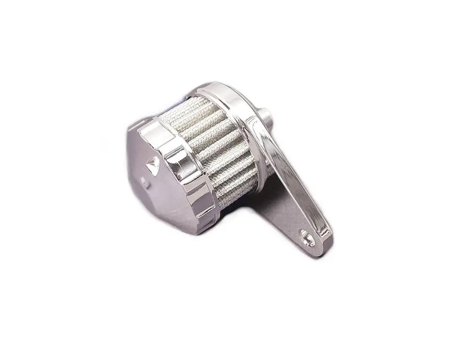 V-Twin Chrome Crankcase Breather Assembly with Washable Filter - Part No. 35-0312 by V-Twin
