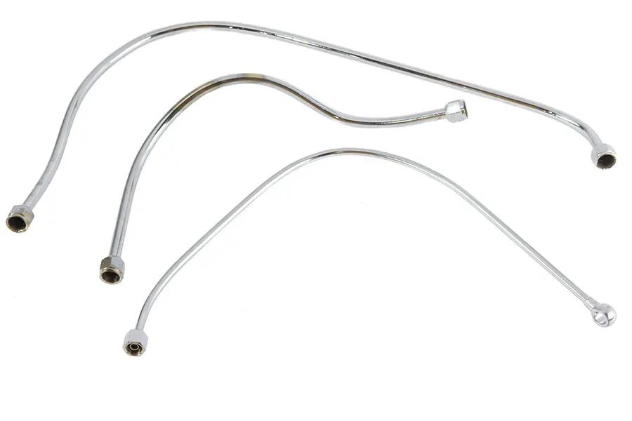 V-Twin Chrome Oil Line Set for Harley Davidson WL Models Part 50177 by V-Twin