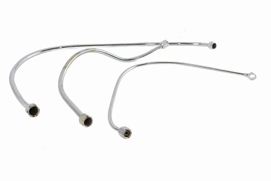 V-Twin Chrome Oil Line Set for Harley Davidson WL Models Part 50177 by V-Twin