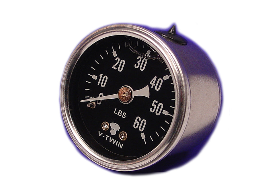 Wyatt Gatling Liquid Filled Oil Pressure Gauge - 1-1/2 Inch Face Diameter