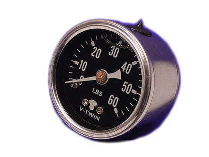 Wyatt Gatling Liquid Filled Oil Pressure Gauge - 1-1/2 Inch Face Diameter