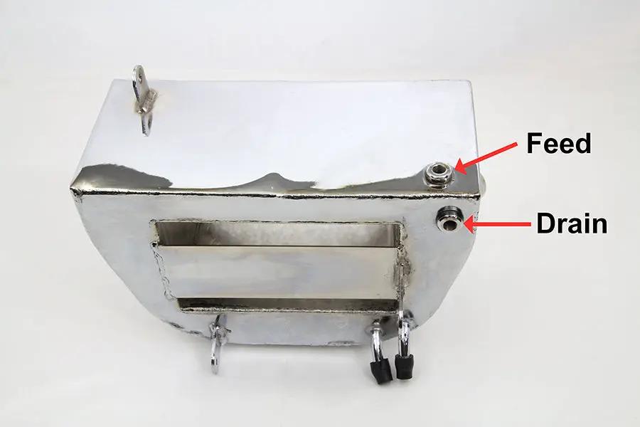 Wyatt Gatling Oil Tank with Side Fill for Harley Davidson FL 1965-1974 – Copper Finish by Wyatt Gatling