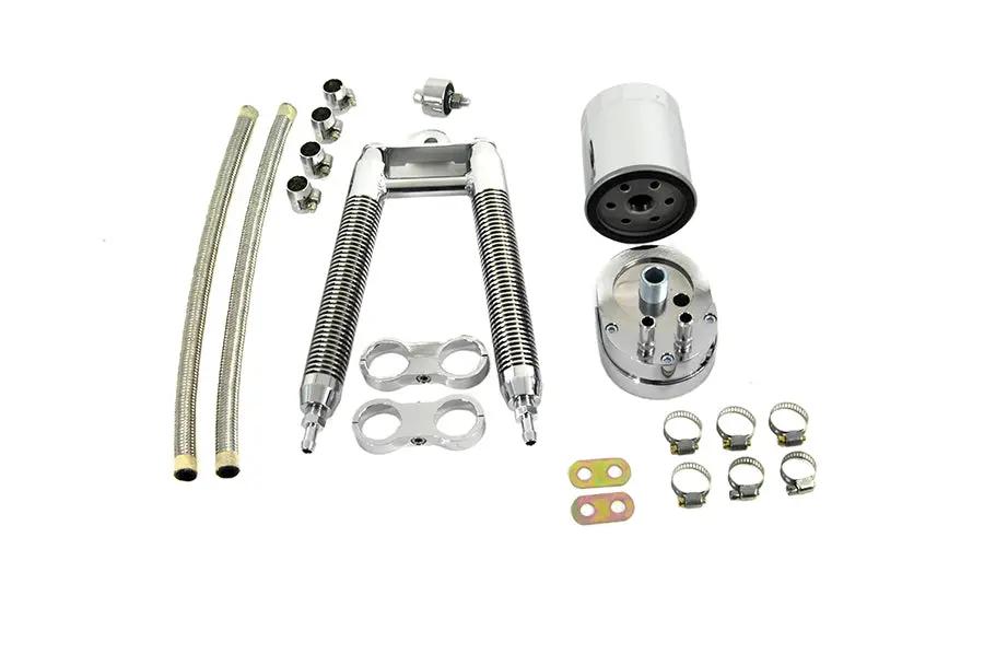 V-Twin Dual Oil Cooler Kit for Harley Davidson FLT Models by V-Twin