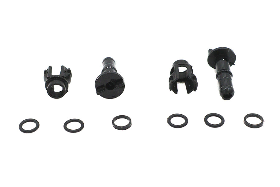 V-Twin T03-0151(2) Oil Line Retainer Assembly Set for Harley-Davidson FXST