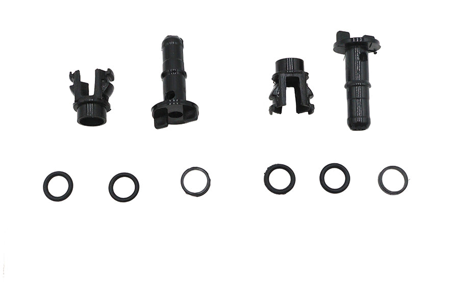 V-Twin T03-0151(2) Oil Line Retainer Assembly Set for Harley-Davidson FXST
