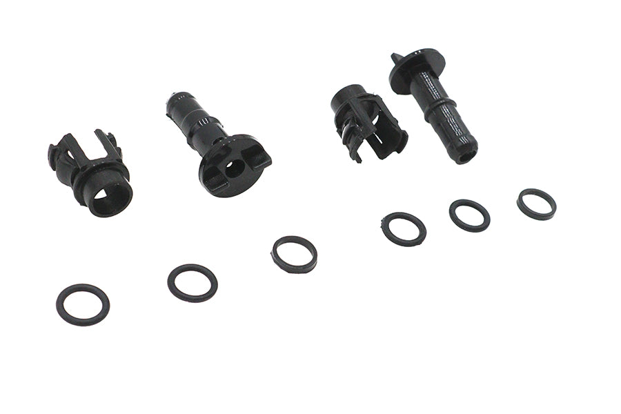 V-Twin T03-0151(2) Oil Line Retainer Assembly Set for Harley-Davidson FXST