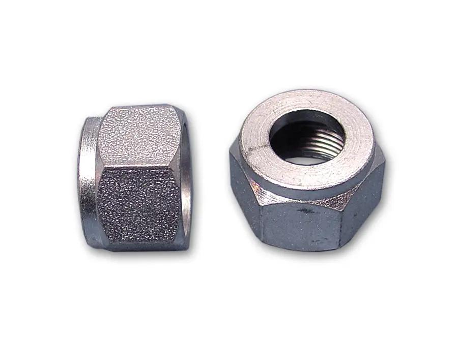 V-Twin Oil Line Nut Set for Harley Davidson FL Models - Cadmium Plated, OEM Cross Reference 63527-50 by V-Twin