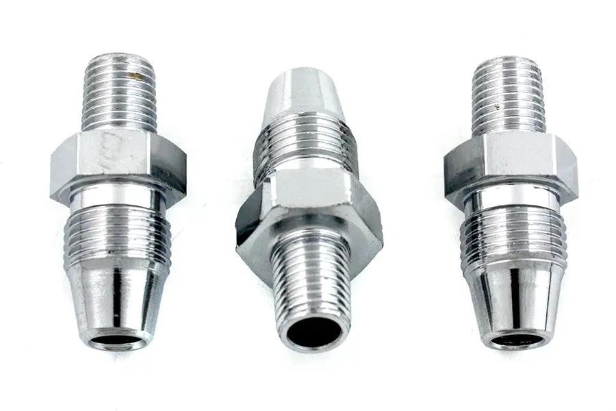 Wyatt Gatling Chrome Oil Line Fitting for Harley Davidson EL Models by Wyatt Gatling