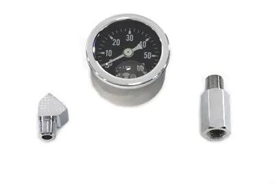 V-Twin Liquid Filled Oil Pressure Gauge for Harley Davidson FL Models by V-Twin