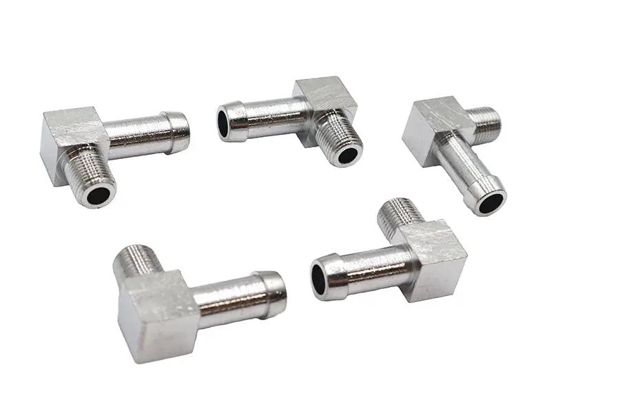 Wyatt Gatling 70361A Chrome Gas and Oil Line Fitting for Harley Davidson FL by Wyatt Gatling