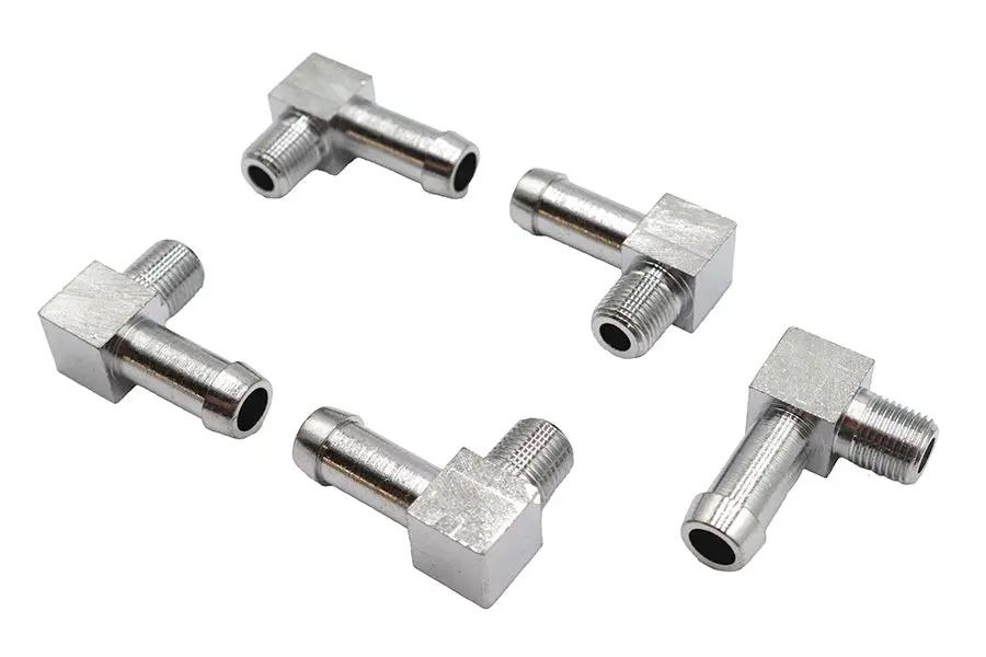 Wyatt Gatling 70361A Chrome Gas and Oil Line Fitting for Harley Davidson FL by Wyatt Gatling