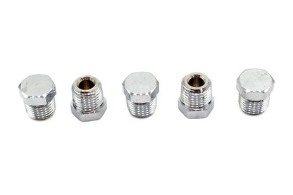 V-Twin Oil Fitting Plug with 1/4 inch NPT - Chrome Finish for Harley Davidson FL Models by V-Twin