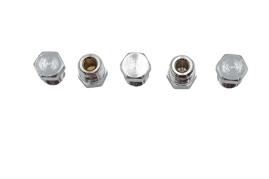 V-Twin Oil Fitting Plug with 1/4 inch NPT - Chrome Finish for Harley Davidson FL Models by V-Twin