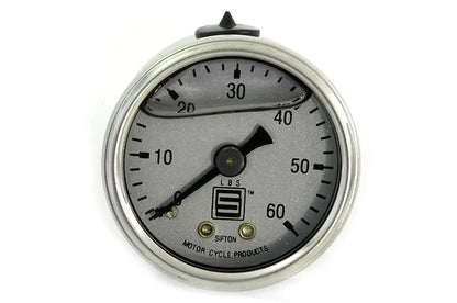 Sifton Liquid Filled Oil Pressure Gauge with 1/8 inch NPT Male Fitting by Sifton