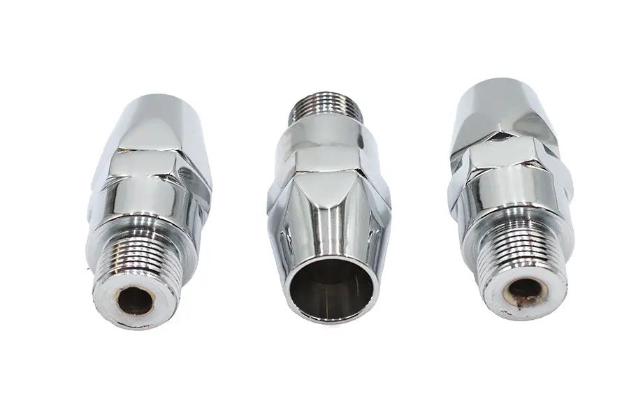 Wyatt Gatling 40-0575 Chrome Oil Line Fitting Set with 1/2-inch National Pipe Thread for 3/8-inch Braided Steel Lines by Wyatt Gatling