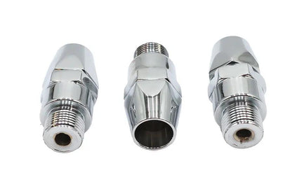 Wyatt Gatling 40-0575 Chrome Oil Line Fitting Set with 1/2-inch National Pipe Thread for 3/8-inch Braided Steel Lines by Wyatt Gatling