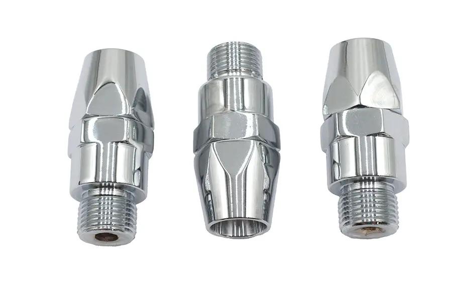 Wyatt Gatling 40-0575 Chrome Oil Line Fitting Set with 1/2-inch National Pipe Thread for 3/8-inch Braided Steel Lines by Wyatt Gatling