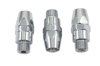 Wyatt Gatling 40-0575 Chrome Oil Line Fitting Set with 1/2-inch National Pipe Thread for 3/8-inch Braided Steel Lines by Wyatt Gatling