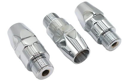 Wyatt Gatling 40-0575 Chrome Oil Line Fitting Set with 1/2-inch National Pipe Thread for 3/8-inch Braided Steel Lines by Wyatt Gatling