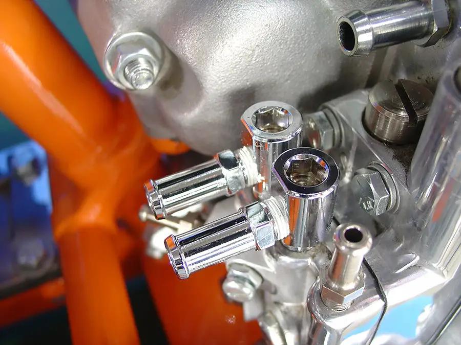 V-Twin Allen Oil Pump Fitting Set Chrome for Harley Davidson FL Models by V-Twin