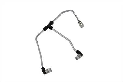 Wyatt Gatling Chrome Top Oil Line for Harley Davidson FL Models by Wyatt Gatling