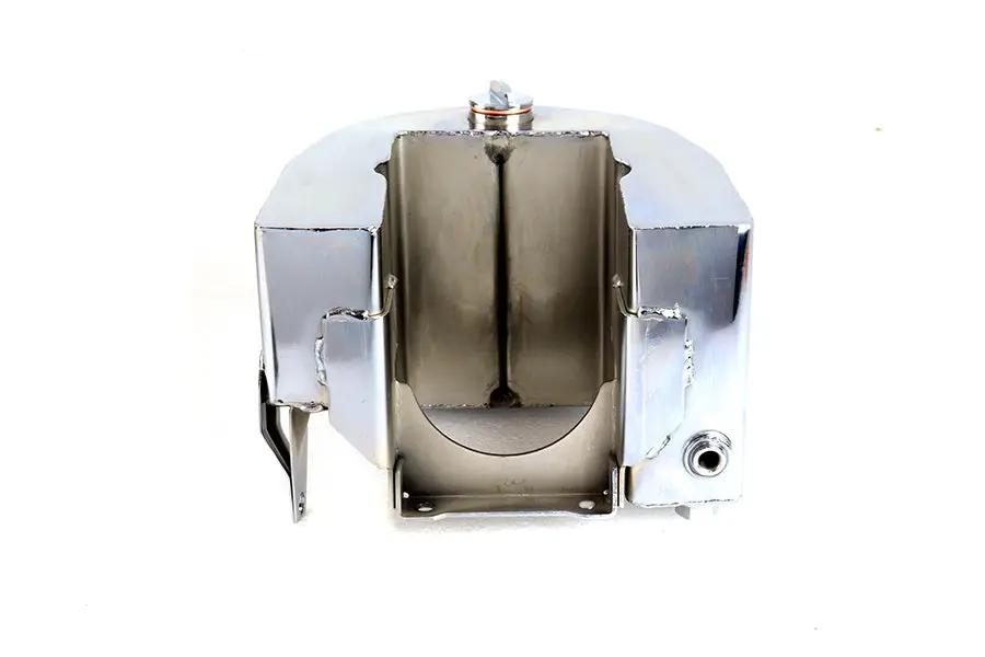 Wyatt Gatling Replica Oil Tank Chrome with Smooth Top for Harley Davidson EL and FL Models by Wyatt Gatling