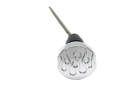 Wyatt Gatling Transmission Oil Fill Plug Dipstick with Flame Design for Harley Davidson FLT Models by Wyatt Gatling