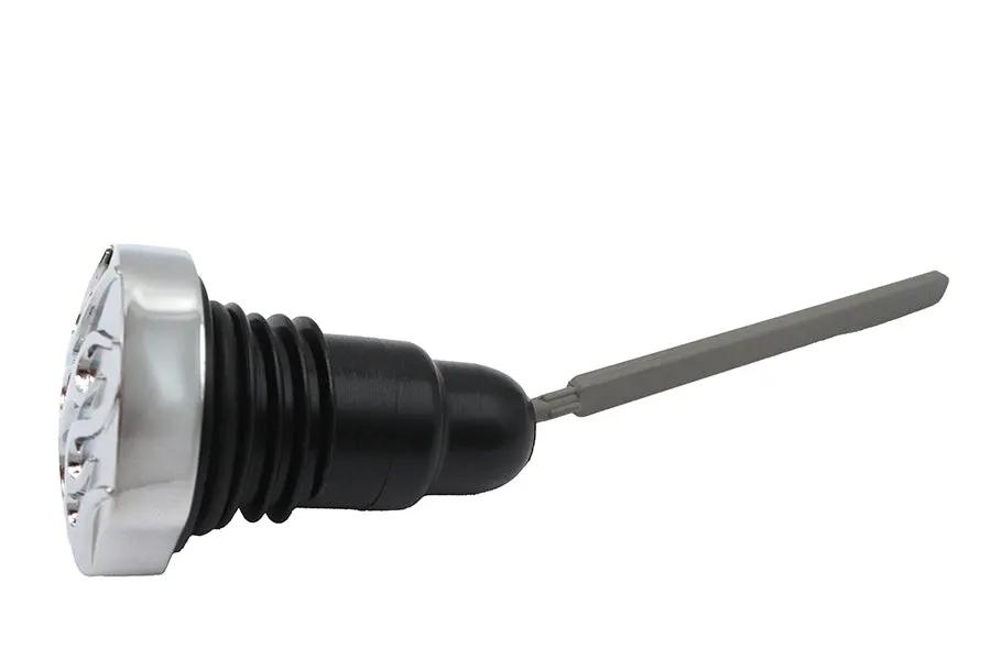Wyatt Gatling Transmission Oil Fill Plug Dipstick with Flame Design for Harley Davidson FLT Models by Wyatt Gatling