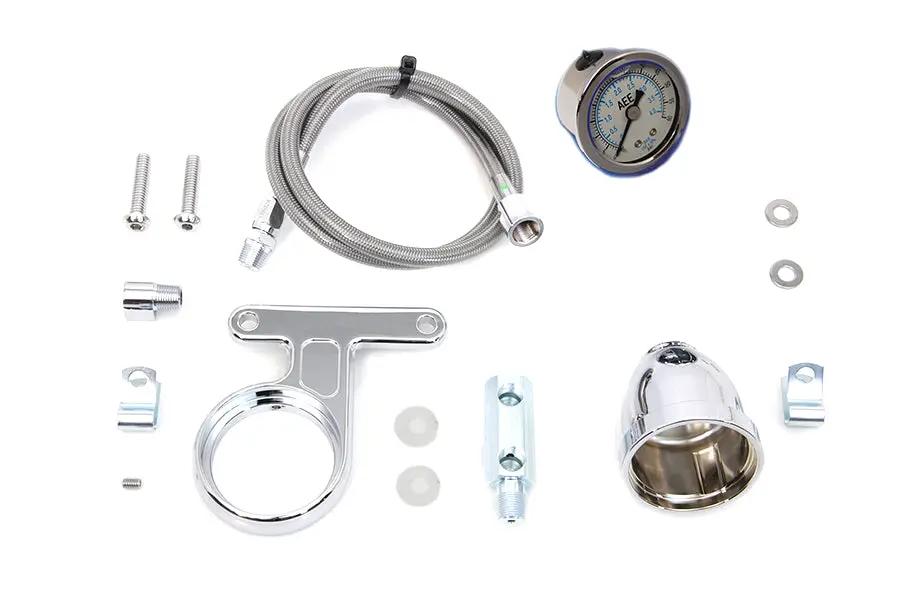 V-Twin Rocker Box Oil Pressure Gauge Kit for Harley Davidson XL (2004-2013) by V-Twin