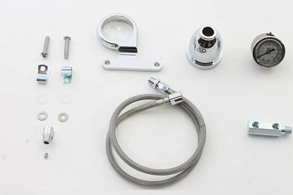 V-Twin Rocker Box Oil Pressure Gauge Kit for Harley Davidson XL (2004-2013) by V-Twin
