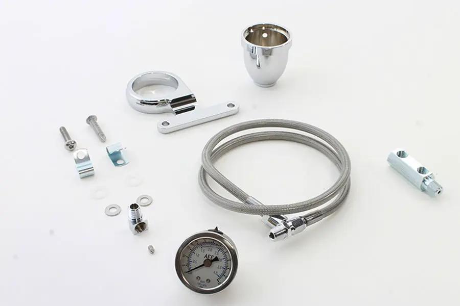 V-Twin Rocker Box Oil Pressure Gauge Kit for Harley Davidson XL (2004-2013) by V-Twin